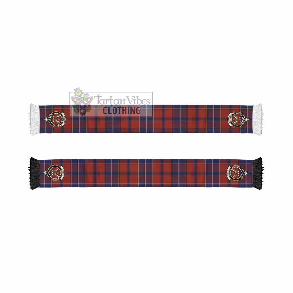 Tartan Vibes Clothing Wishart Tartan Ruffneck Scarf with Family Crest