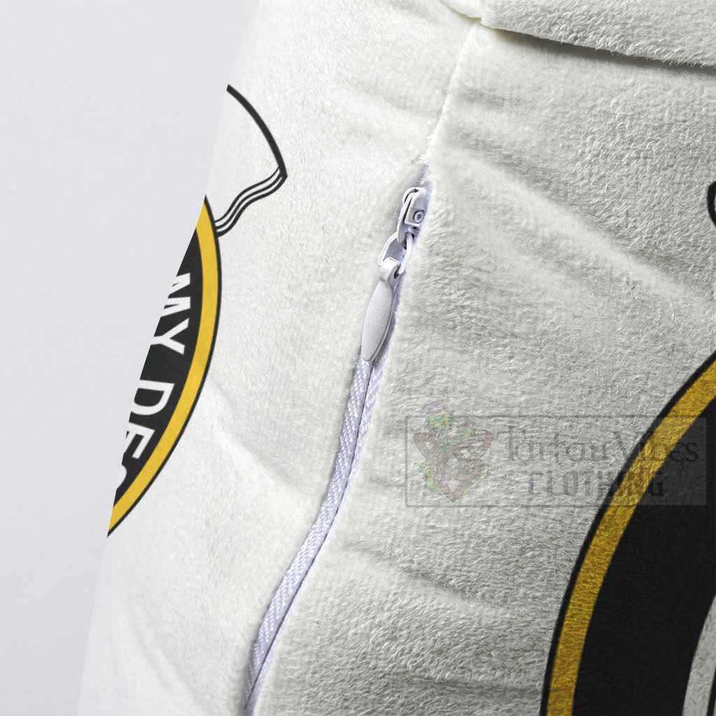 Wishart Clan Crest Shaped Throw Pillow, Scottish Clan Badge Decorative Pillow