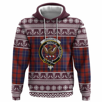 Wishart Clan Tartan Christmas Hoodie with Family Crest - Tartan Vibes Clothing