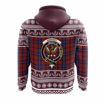 Wishart Clan Tartan Christmas Hoodie with Family Crest - Tartan Vibes Clothing