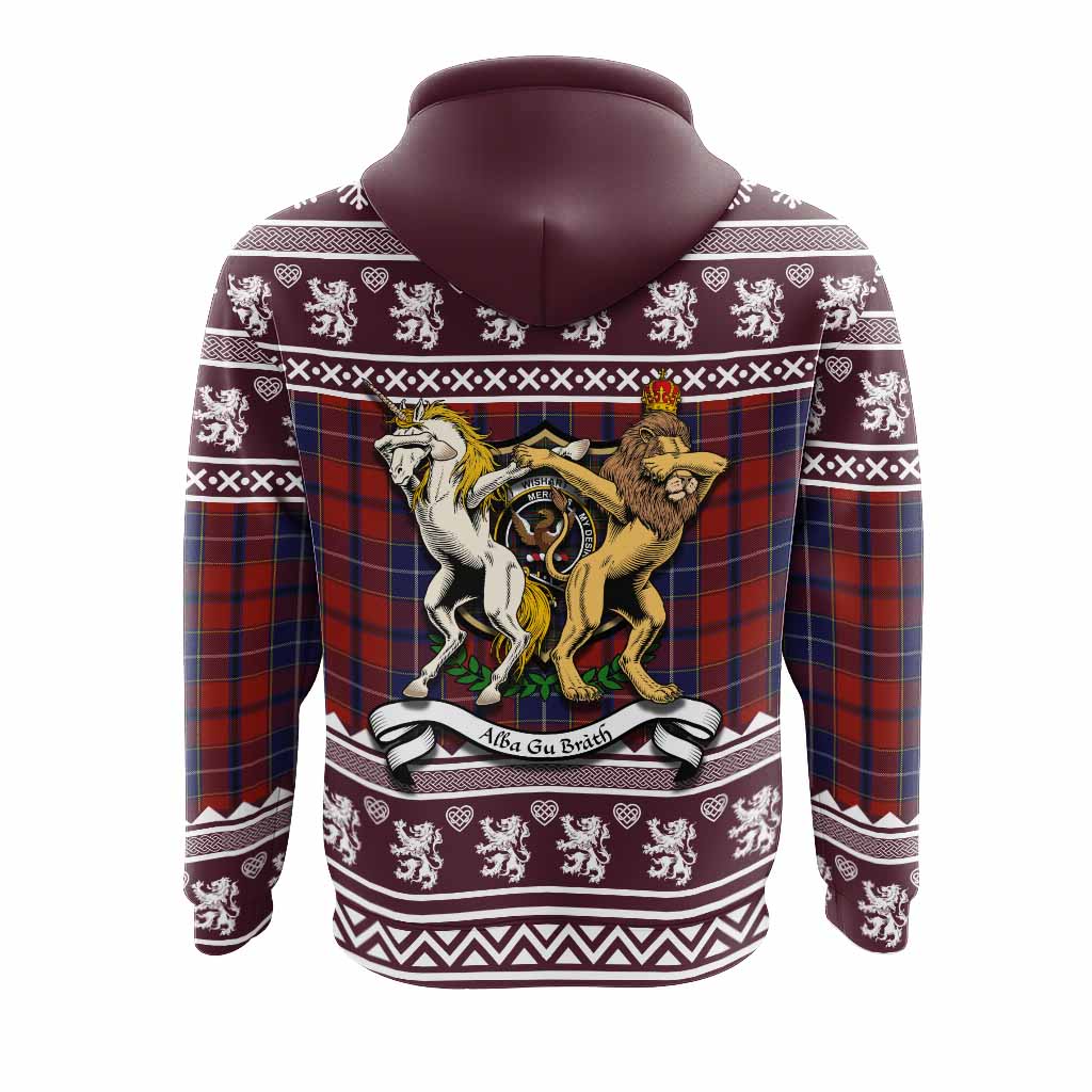 Wishart Clan Tartan Crest Christmas Hoodie Coat of Arms Funny Style - Tartan Vibes Clothing