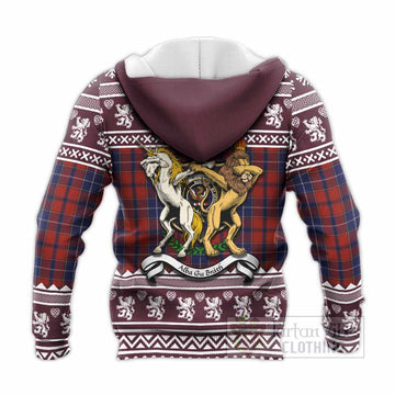 Wishart Clan Tartan Crest Christmas Knitted Hoodie Coat of Arms Funny Style - Tartan Vibes Clothing