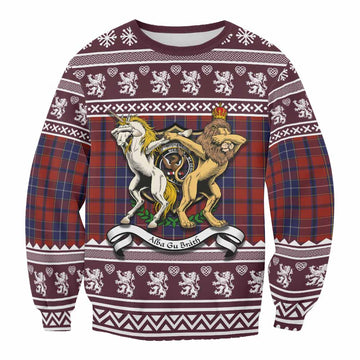 Wishart Clan Tartan Crest Christmas Sweatshirt Coat of Arms Funny Style - Tartan Vibes Clothing