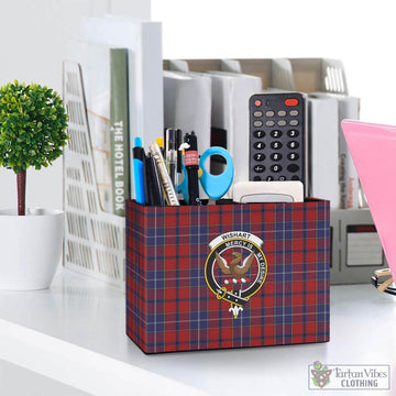 Wishart Tartan Pen Holder with Family Crest One Size 5.9"(L)*2.7"(W)*4.3"(H) - Tartan Vibes Clothing