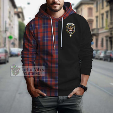 Wishart Tartan Hoodie with Family Crest and Half Of Me Style Zip Hoodie - Tartan Vibes Clothing