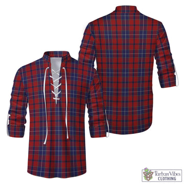 Wishart Tartan Men's Scottish Traditional Jacobite Ghillie Kilt Shirt Men - Tartan Vibes Clothing