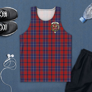 Wishart Tartan Mens Tank Top with Family Crest 5XL - Tartan Vibes Clothing