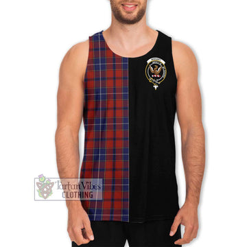 Wishart Tartan Men's Tank Top with Family Crest and Half Of Me Style Men - Tartan Vibes Clothing