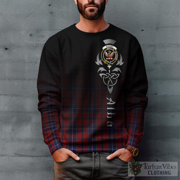Wishart Tartan Sweatshirt Featuring Alba Gu Brath Family Crest Celtic Inspired Unisex - Tartan Vibes Clothing