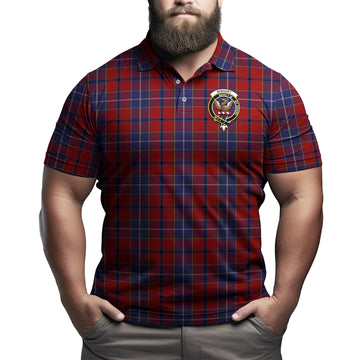 Wishart Tartan Men's Polo Shirt with Family Crest
