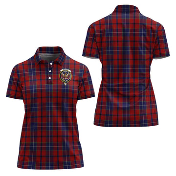 Wishart Dress Tartan Polo Shirt with Family Crest For Women