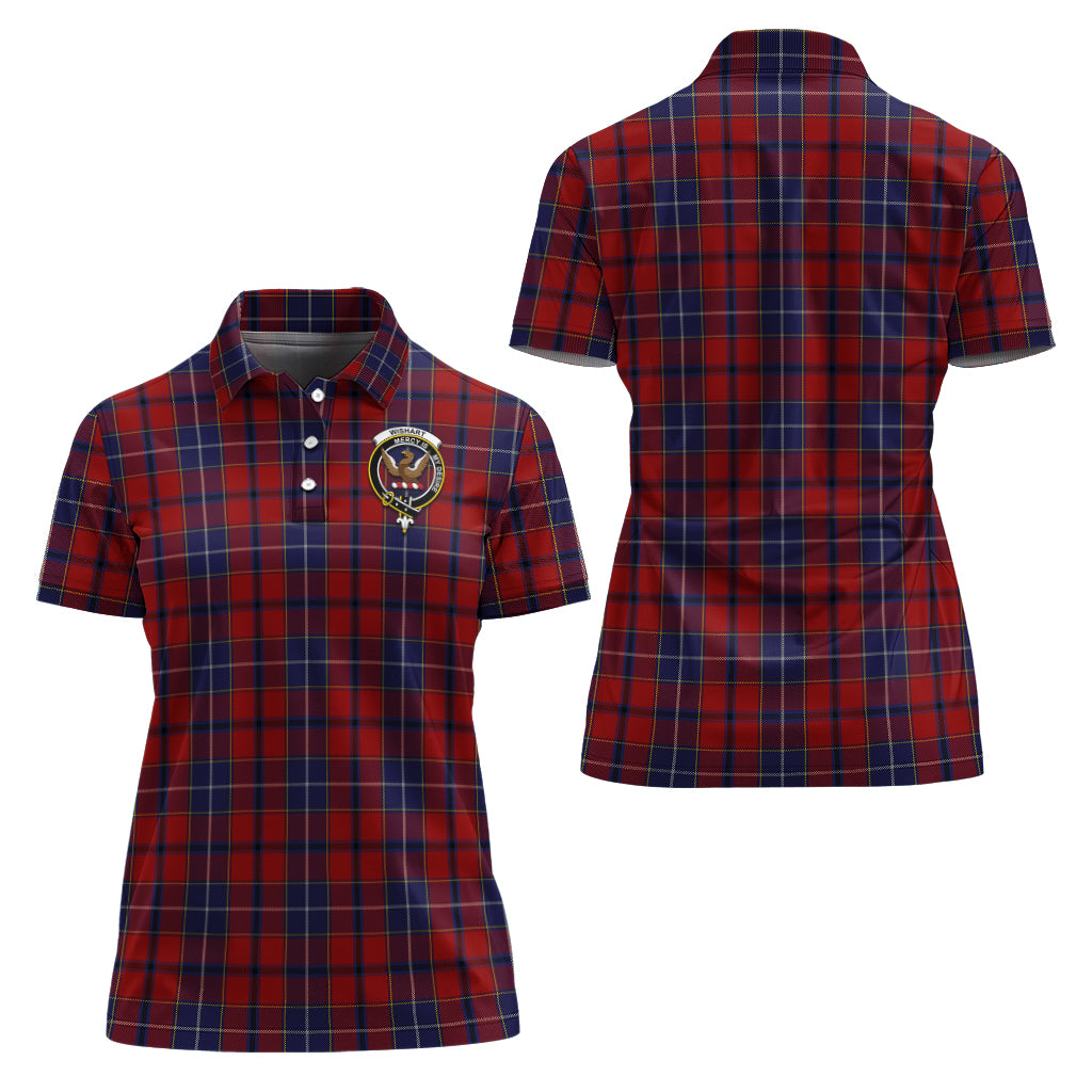 wishart-dress-tartan-polo-shirt-with-family-crest-for-women