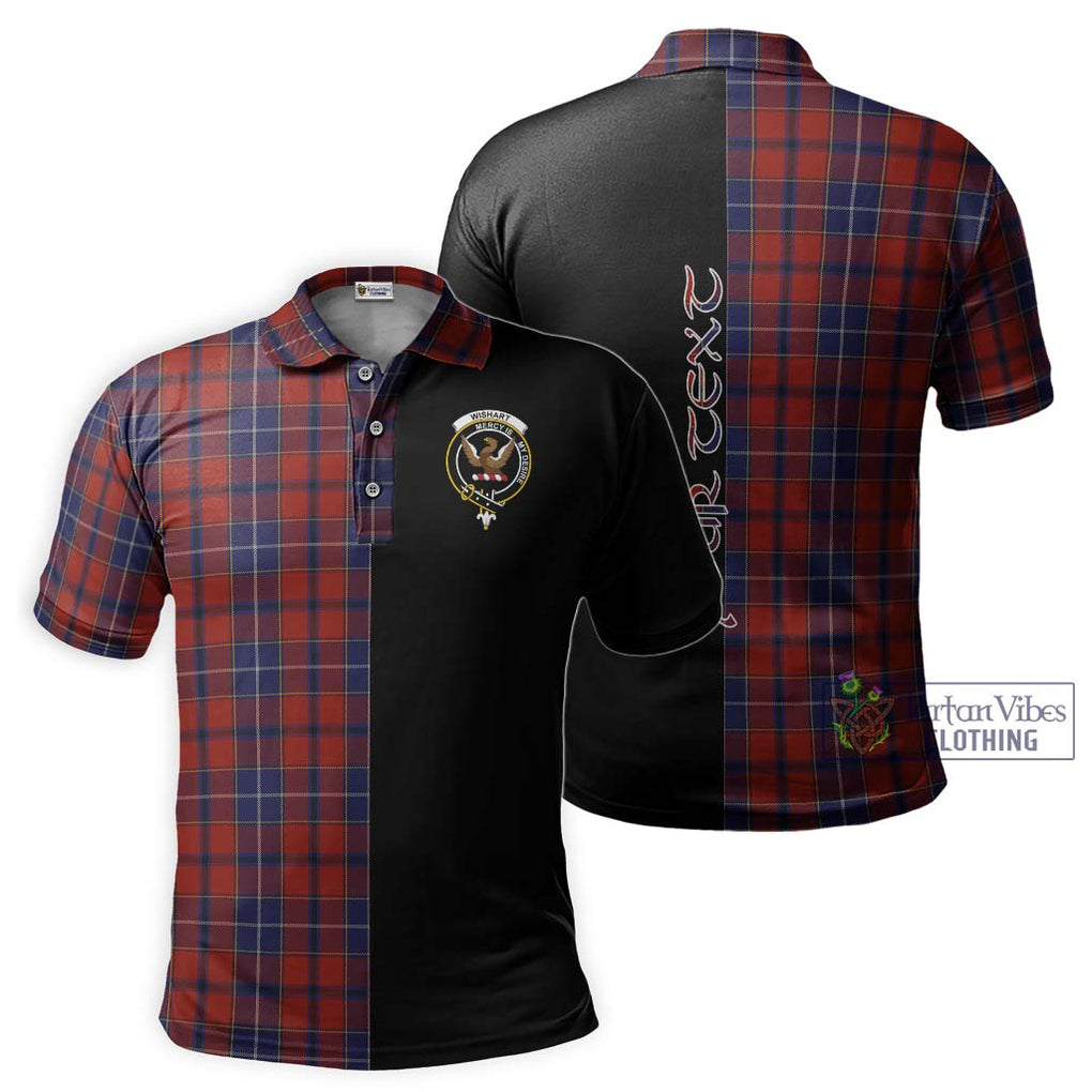 Wishart Tartan Polo Shirt with Family Crest and Half Of Me Style Kid - Tartanvibesclothing Shop