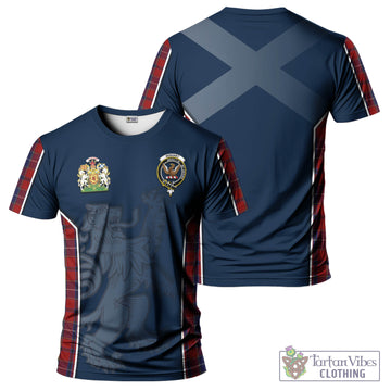 Wishart Dress Tartan T-Shirt with Family Crest and Lion Rampant Vibes Sport Style