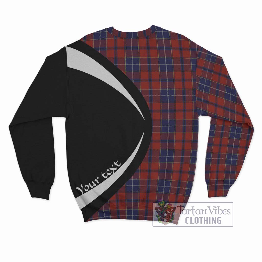 Wishart Tartan Sweatshirt with Family Crest Circle Style - Tartan Vibes Clothing