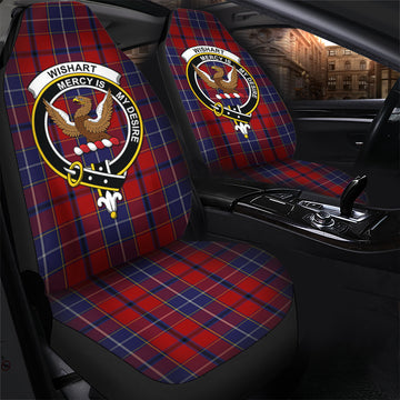 Wishart Tartan Car Seat Cover with Family Crest - Tartan Vibes Clothing