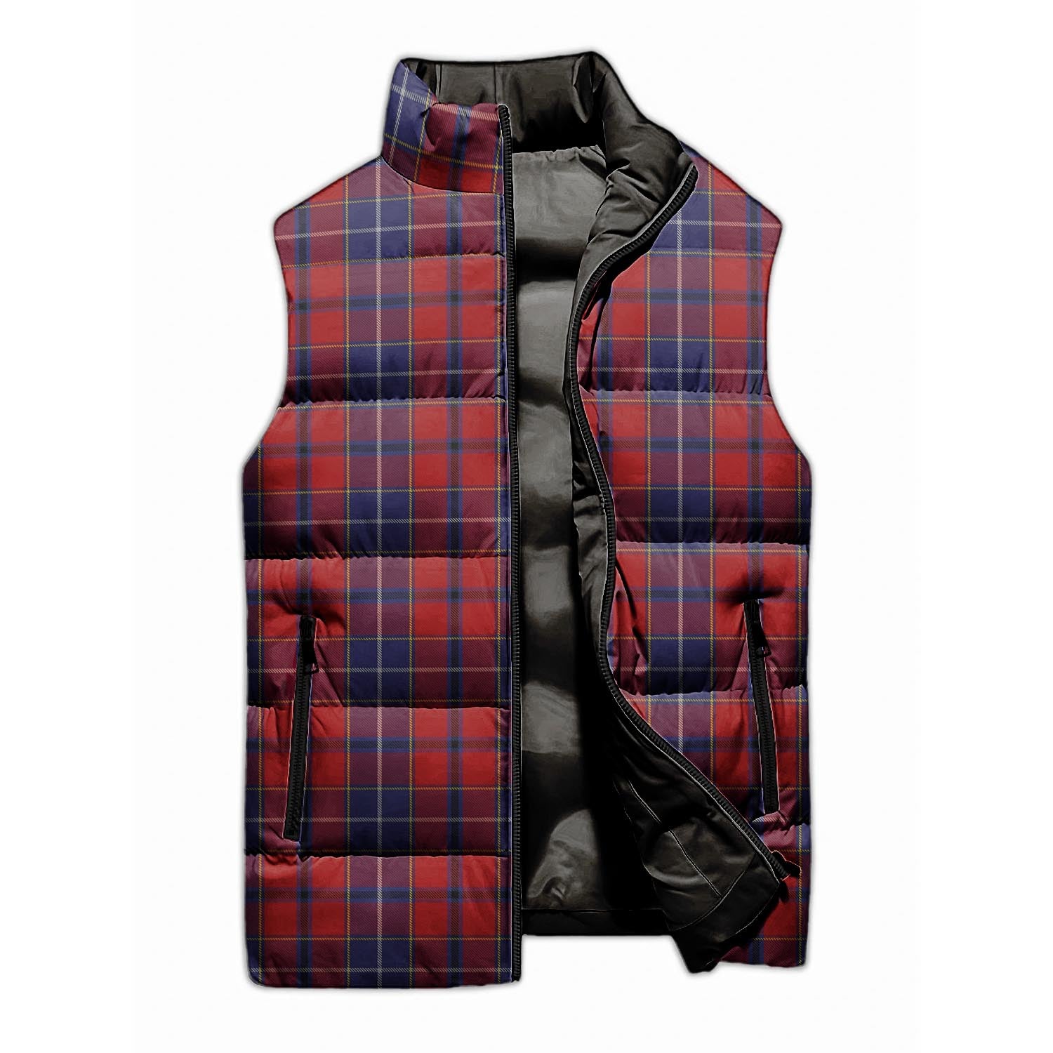 Wishart Tartan Sleeveless Puffer Jacket Unisex M - Tartan Vibes Clothing