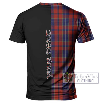 Wishart Tartan T-Shirt with Family Crest and Half Of Me Style - Tartan Vibes Clothing