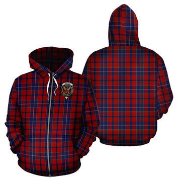 Wishart Tartan Hoodie with Family Crest - Tartan Vibes Clothing