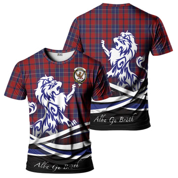 Wishart Dress Tartan T-Shirt with Alba Gu Brath Regal Lion Emblem