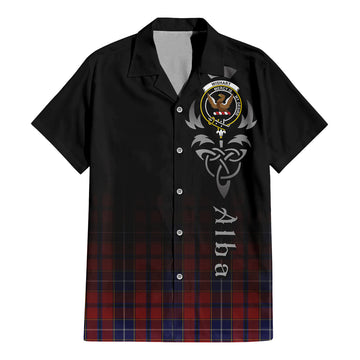Wishart Tartan Hawaiian Shirt Shirt Featuring Alba Gu Brath Family Crest Celtic Inspired - Tartan Vibes Clothing