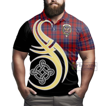 Wishart Tartan Polo Shirt with Family Crest and Celtic Symbol Style - Tartan Vibes Clothing