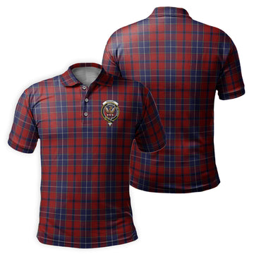 Wishart Dress Tartan Men's Polo Shirt with Family Crest