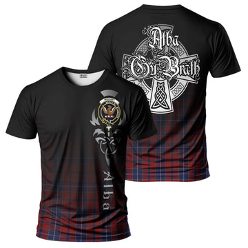 Wishart Dress Tartan T-Shirt Featuring Alba Gu Brath Family Crest Celtic Inspired