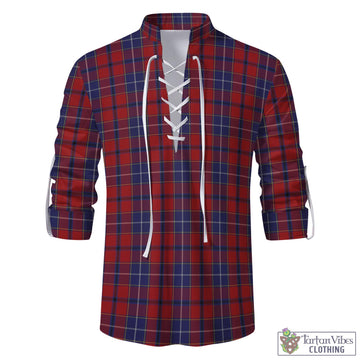 Wishart Dress Tartan Men's Scottish Traditional Jacobite Ghillie Kilt Shirt