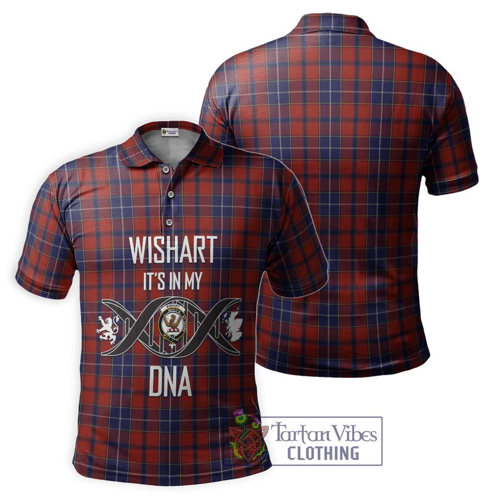 Wishart Tartan Polo Shirt with Family Crest DNA In Me Style - Tartanvibesclothing Shop