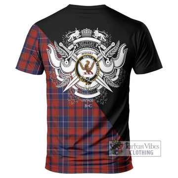 Wishart Tartan T-Shirt with Family Crest and Military Logo Style - Tartan Vibes Clothing