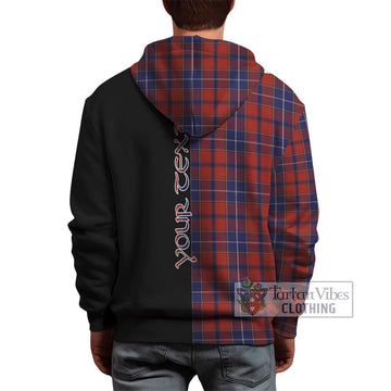Wishart Tartan Hoodie with Family Crest and Half Of Me Style - Tartan Vibes Clothing