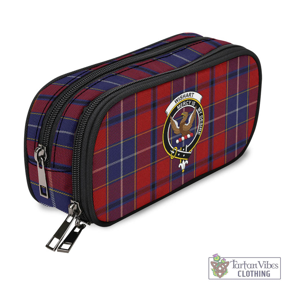 Wishart Tartan Pen and Pencil Case with Family Crest - Tartan Vibes Clothing