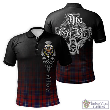 Wishart Dress Tartan Polo Shirt Featuring Alba Gu Brath Family Crest Celtic Inspired