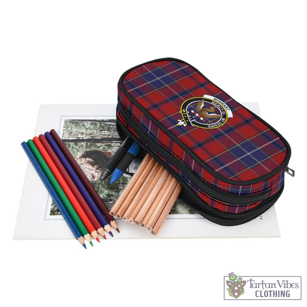 Wishart Tartan Pen and Pencil Case with Family Crest - Tartan Vibes Clothing