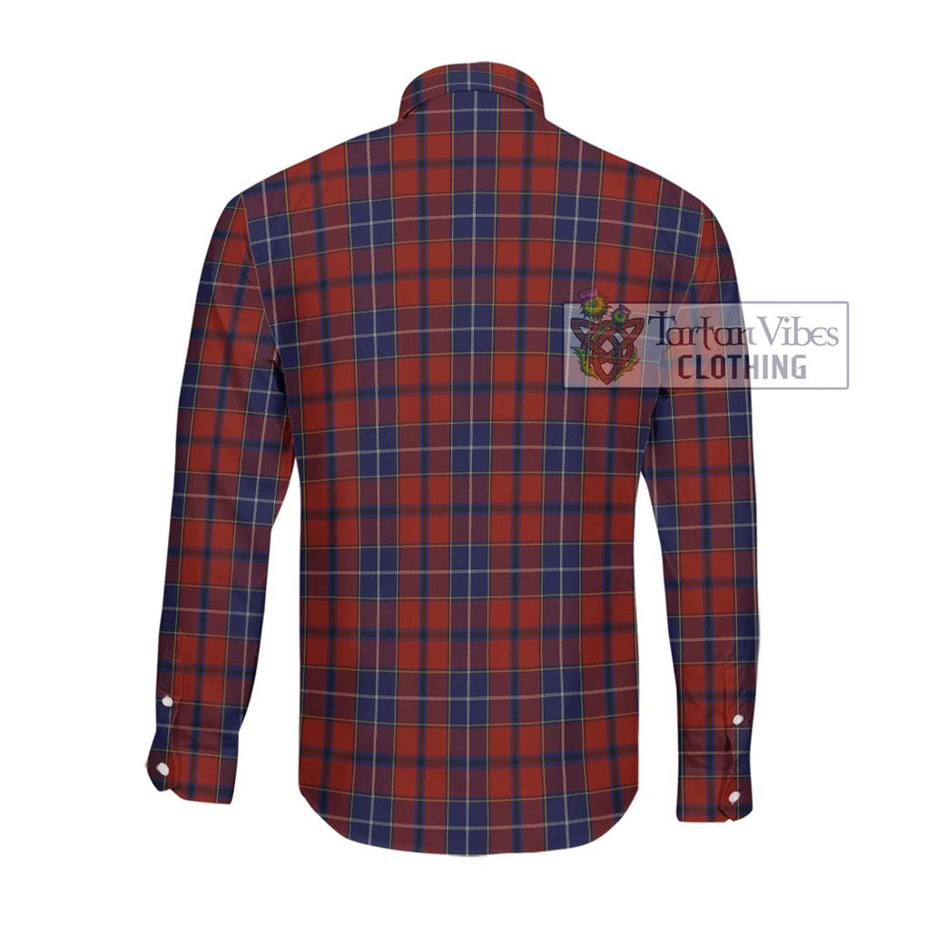 Wishart Tartan Long Sleeve Button Shirt with Family Crest DNA In Me Style - Tartanvibesclothing Shop