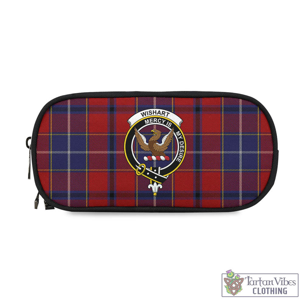 Wishart Tartan Pen and Pencil Case with Family Crest - Tartan Vibes Clothing