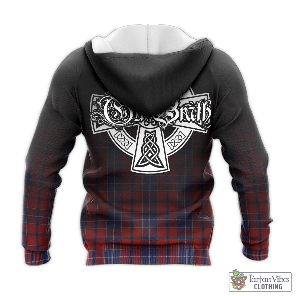 Tartan Vibes Clothing Wishart Dress Tartan Knitted Hoodie Featuring Alba Gu Brath Family Crest Celtic Inspired