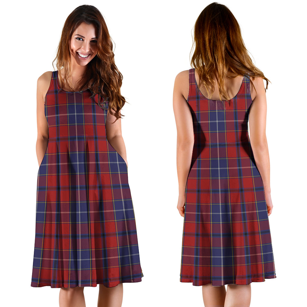 Wishart Tartan Sleeveless Midi Womens Dress - Tartan Vibes Clothing