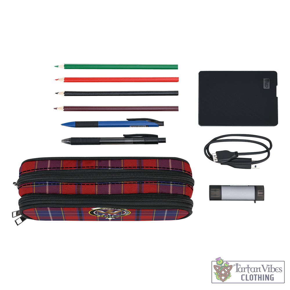 Wishart Tartan Pen and Pencil Case with Family Crest - Tartan Vibes Clothing