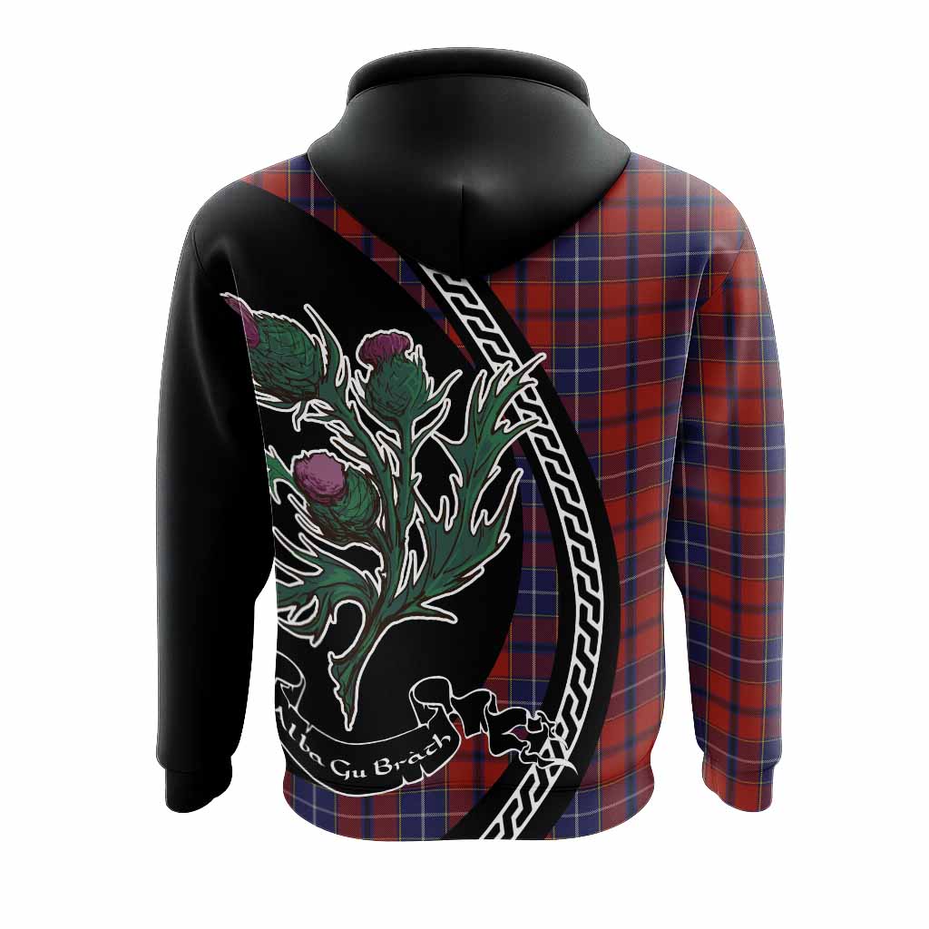Wishart Family Crest Tartan Hoodie Alba Thistle Inspired - Tartan Vibes Clothing
