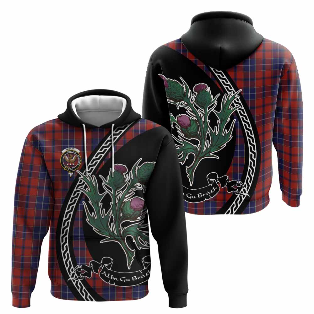 Wishart Family Crest Tartan Hoodie Alba Thistle Inspired - Tartan Vibes Clothing
