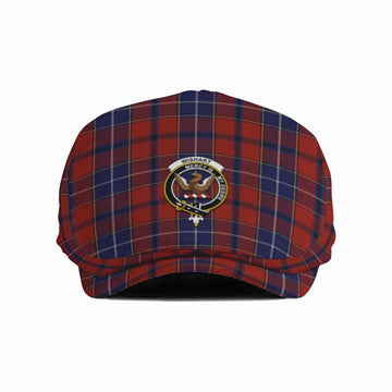 Wishart Family Crest Tartan Jeff Cap, Tartan Flat Cap