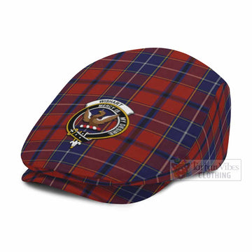 Wishart Family Crest Tartan Jeff Cap, Tartan Flat Cap