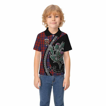 Wishart Family Crest Tartan Kid Polo Shirt Alba Thistle Inspired - Tartan Vibes Clothing