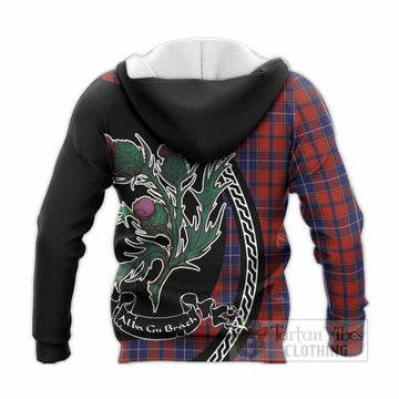 Wishart Family Crest Tartan Knitted Hoodie Alba Thistle Inspired - Tartan Vibes Clothing