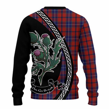Wishart Family Crest Tartan Knitted Sweater Alba Thistle Inspired - Tartan Vibes Clothing