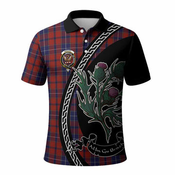 Wishart Family Crest Tartan Polo Shirt Alba Thistle Inspired - Tartan Vibes Clothing