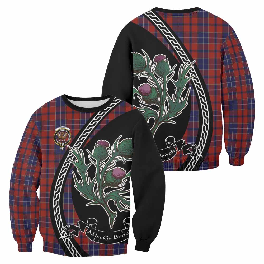 Wishart Family Crest Tartan Sweatshirt Alba Thistle Inspired - Tartan Vibes Clothing