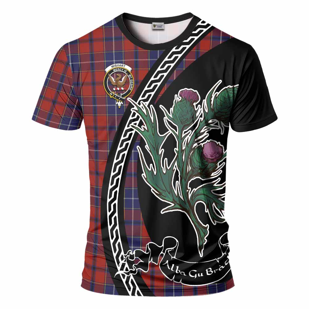 Wishart Family Crest Tartan T-Shirt Alba Thistle Inspired - Tartan Vibes Clothing